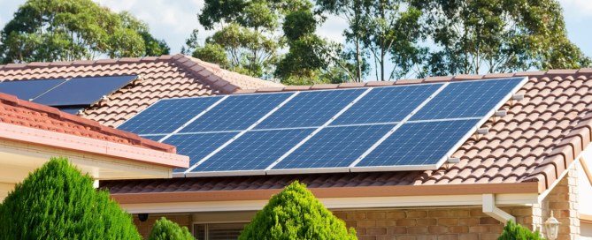 solar panels on roof