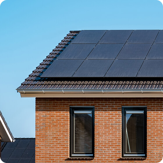 custom solar panels on home in california.